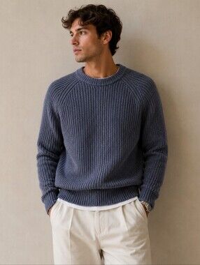 Michael Kors | 100% Cotton Ribbed Knit Sweater, Size XXL